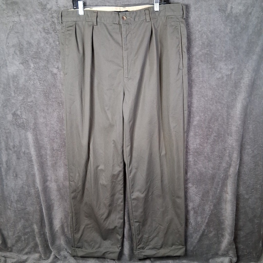Polo Ralph Lauren Chino Pants Mens 38x34 Khaki Olive Straight Cuffed Inseam 29